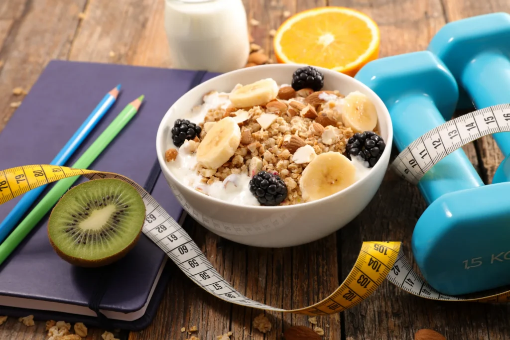 healthy breakfast bowl with fruits and fitness gea 2026 03 26 04 56 51 utc